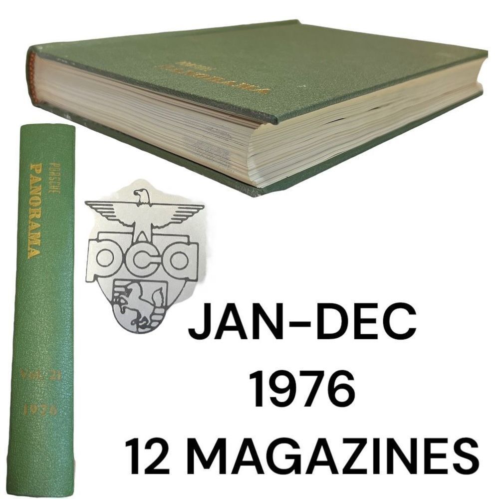 Porsche Panoramic Hardcover Bounded Magazines Vintage 1976 JAN-Dec  PCA